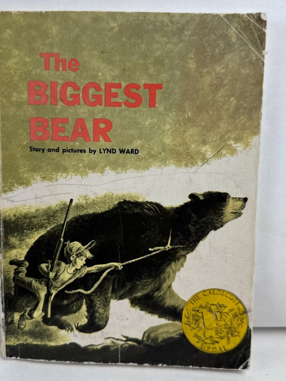 The Biggest Bear by Lynd Ward Vintage Caldecott Medal Paperback Book Sandpiper